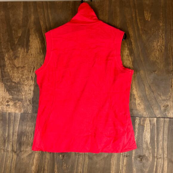 Columbia Womens Vest Jacket Red Fleece Zipped Pockets Full Zip Stretch XL - Picture 10 of 12